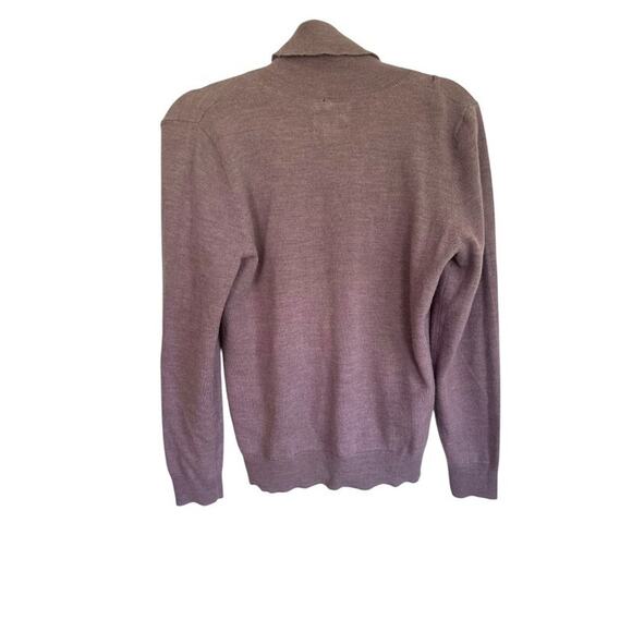 Halston Layering Essentials Purple Turtleneck Extra Fine Merino Wool Sweater L - Picture 3 of 8